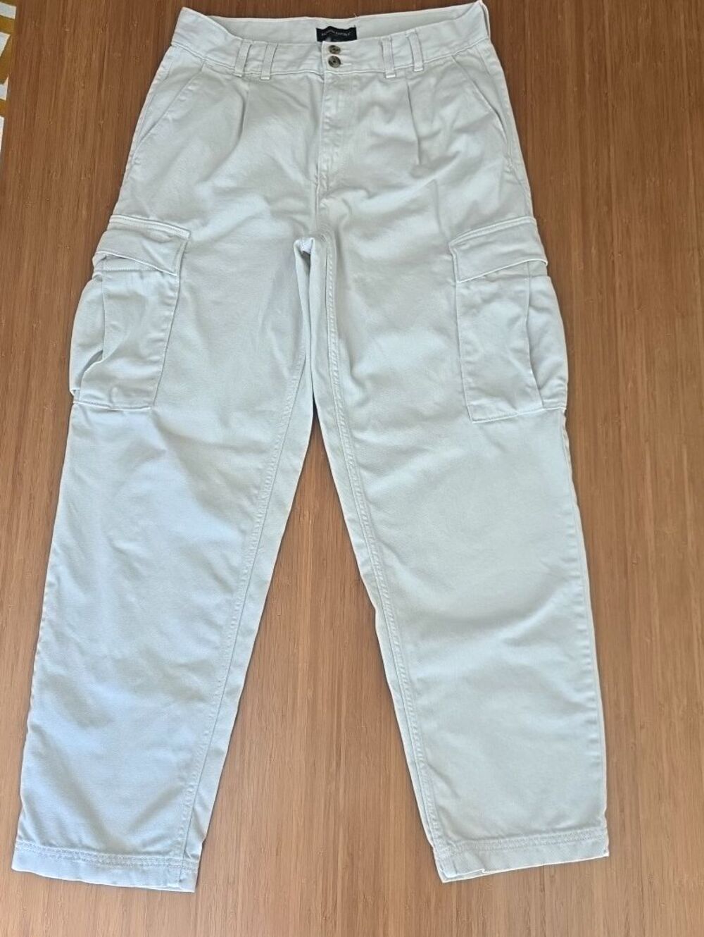 Banana Republic Cargo Pants Heavy Cotton Ivory Women's 28/8 Retro Street Carp